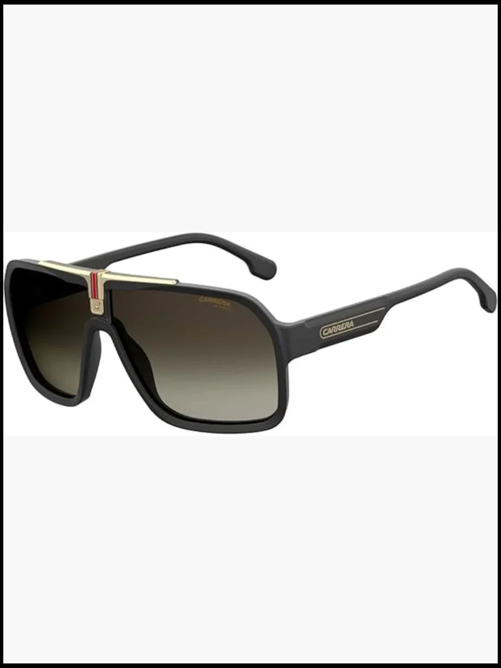 Plastic Square Shield Sunglasses 64mm UV Protection Non-Polarized with Case